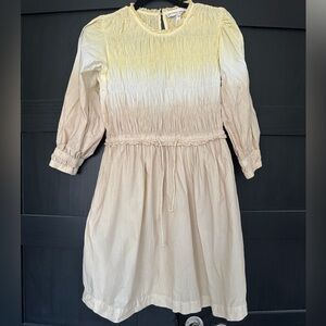 Apiece Apart Yellow and Cream Mini Dress
